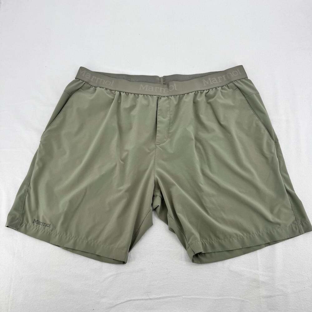 Marmot Lightweight Athletic Performance Shorts - Olive Green - Size XXL